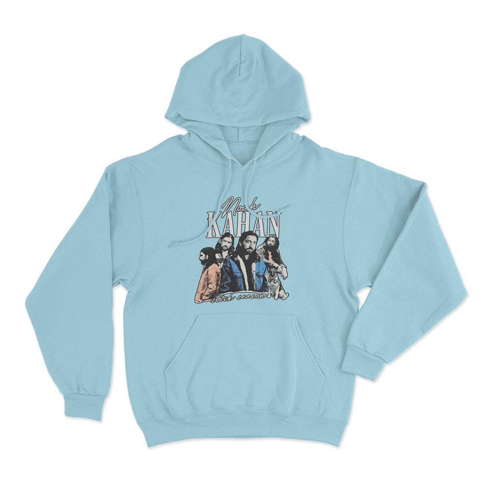 Folk Portrait Hoodie Sky Blue Folk Portrait Hoodie Sky Blue