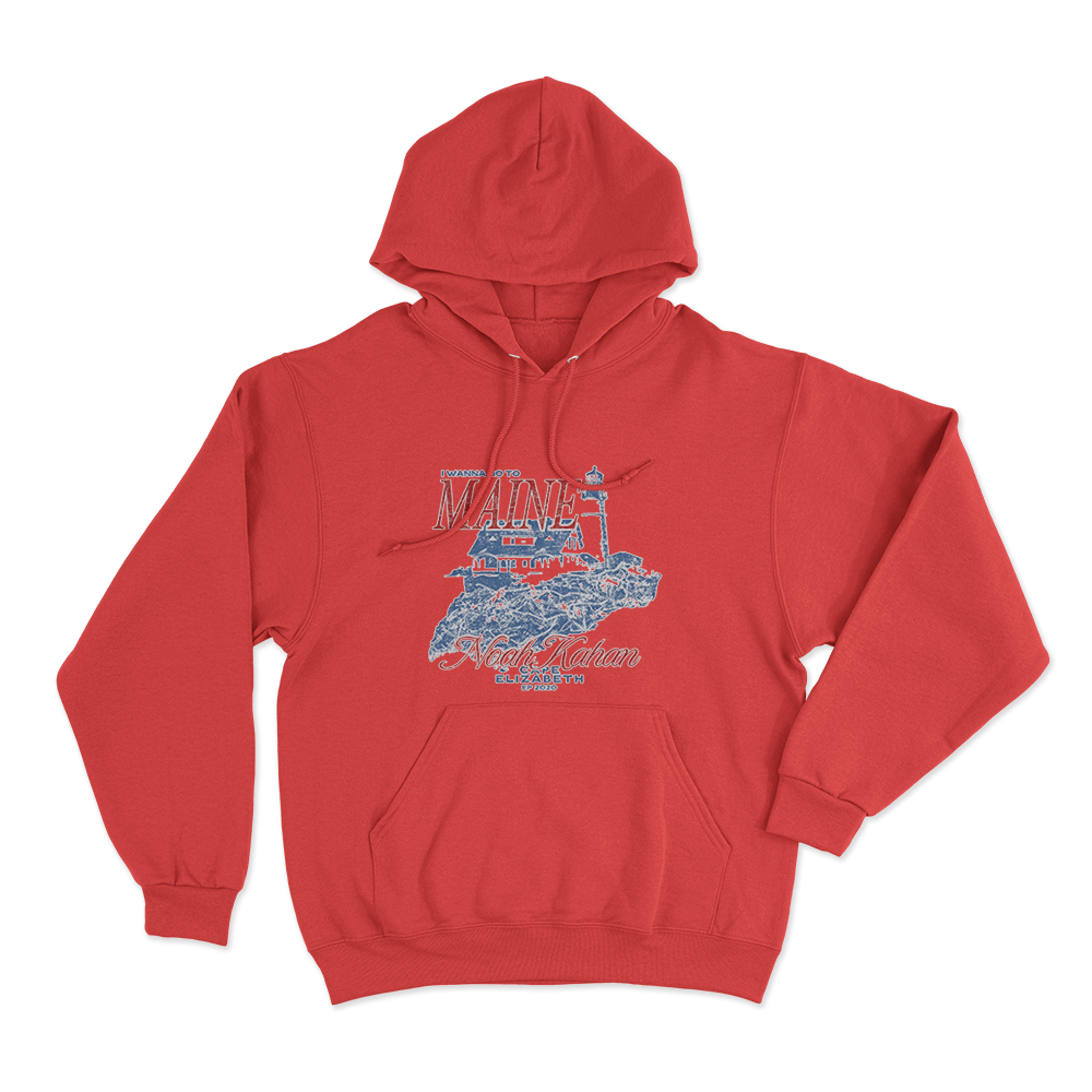 Maine Lighthouse Hoodie Red Maine Lighthouse Hoodie Red