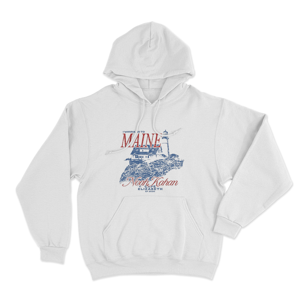 Maine Lighthouse Hoodie White Maine Lighthouse Hoodie White